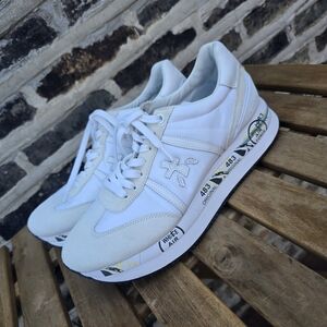 Premiata White and Gray Women's Sneakers